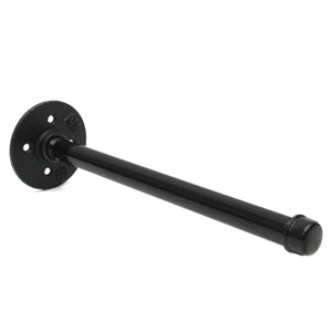 1/2 Inch  Industrial Pipe Shelf Bracket Black Steampunk Pipe with Flange for Home Shop