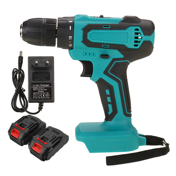 18V Electric Drill 10mm  Rechargeable Cordless Power Drills Adapted To Makita Battery With 1 Battery 1 Charger