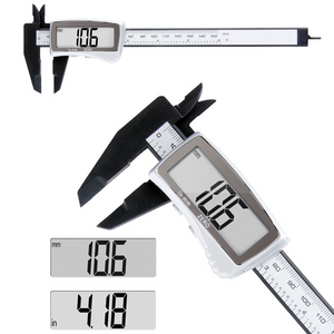 Digital Caliper 150mm Electronic Digital Vernier Caliper Carbon Fiber Large LCD Screen Display Micrometer Metric/Inch Caliper Measuring Tool