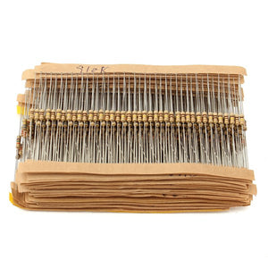 860 Pcs 1-1M ohm Metal Film Resistance 43 Value 1/4W Resistor Assorted Kit