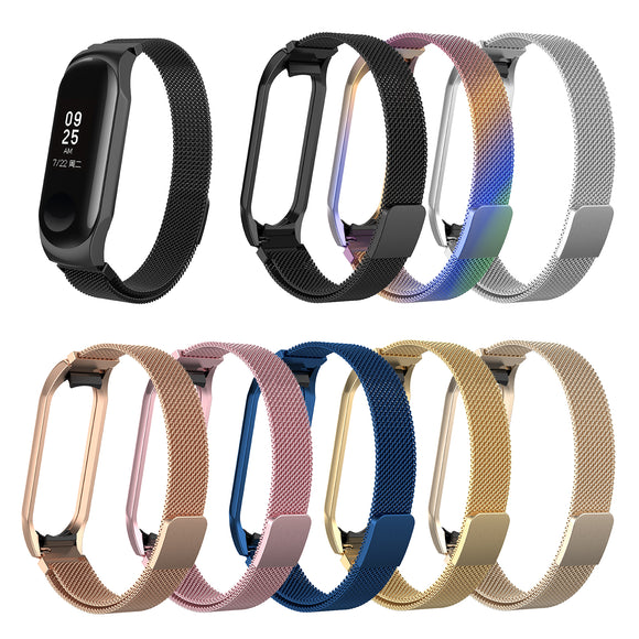 Bakeey Full Steel Milan Colorful Watch Band for Xiaomi Mi Band 3 Smart Watch