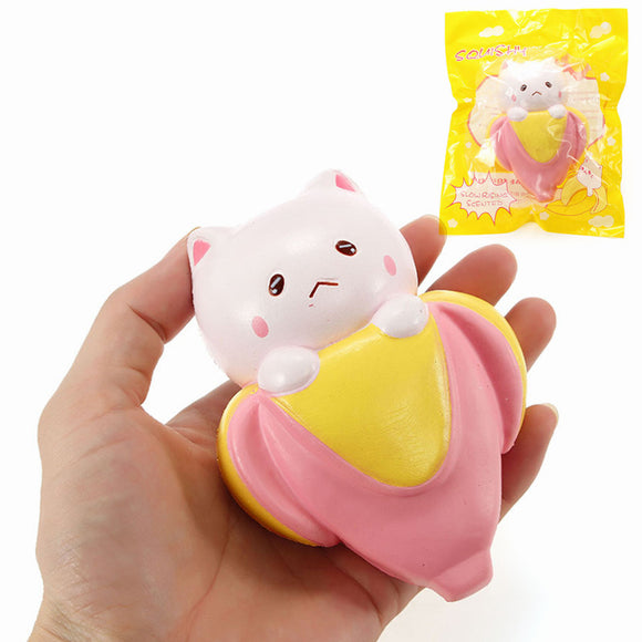 Squishy Banana Cat Kitten 12cm Slow Rising With Packaging Scented Collection Gift Decor Soft Toy