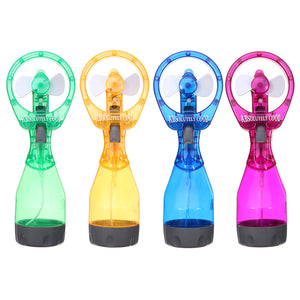 Portable Mini Handheld Cool Water Spray Misting Fan Travel Beach Battery Power