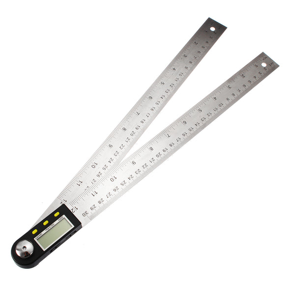 300mm 2 in1 Digital Angle Finder Meter Protractor Goniometer Ruler 360 Angle Ruler Measurer