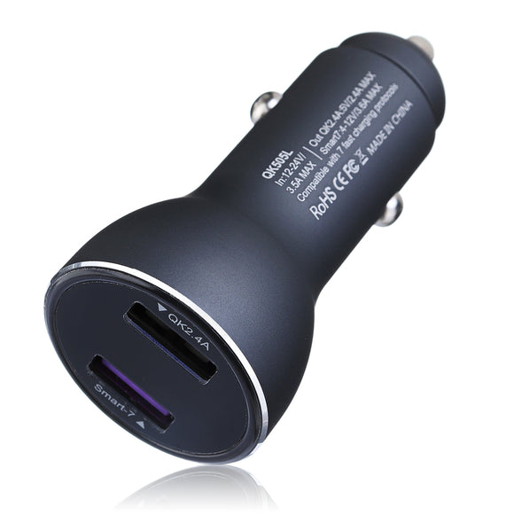 SuperCharge Fast Dual USB Car Charger For Huawei P20 P20 Pro Mate10 for iPhone 8 x