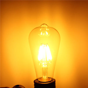 E27 ST64 6W COB Filament Energy Saving Incandescent Bulb Retro Edison Light Bulb AC 220V