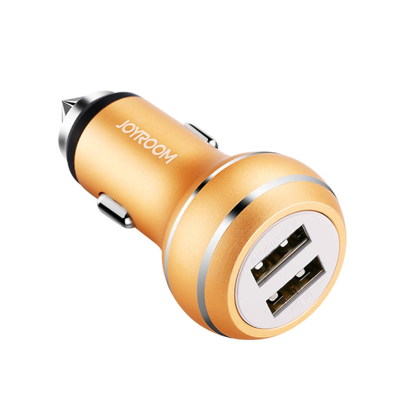 Joyroom C-M306 3.1A Dual USB Metal Car Charger for iPhone 7 6S Sumsung Xiaomi Huawei