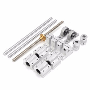 Machifit 15pcs 200mm Optical Axis Guide Bearing Housings Aluminum Rail Shaft Support Set CNC Parts