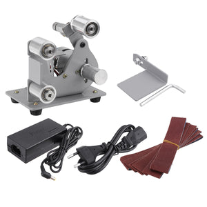 DIY Mini Belt Sander Machine Electric Polisher Automatic Adjustment Elastic Knife Apex Edge Sharpener Machine