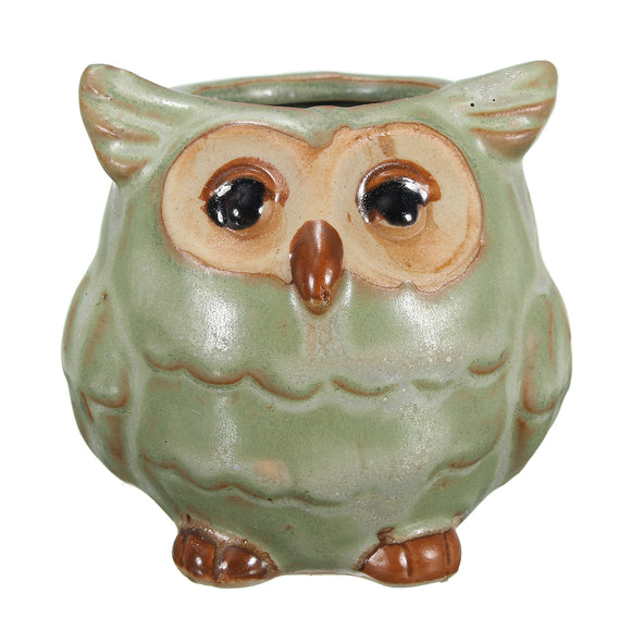 Kawaii Fat Owl Ceramic Pot Mini Flower Succulent Plant Bonsai Home Garden Decor Planter