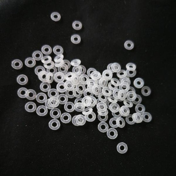 Suleve M2SW2 50pcs White Rubber O Rings Anti Slip Aluminum Darts Washers