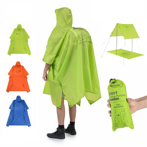 Naturehike 270T/20D 3 in 1 Raincoat Waterproof Backpack Cover Outdoor Awning Camping Mini Tarp Sun Shelter