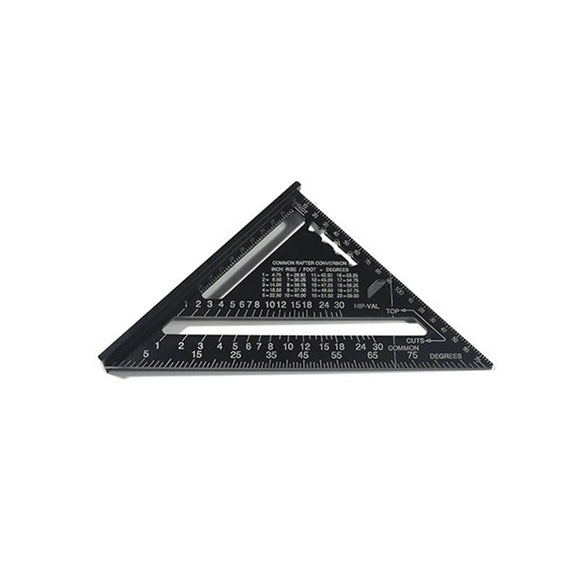 7 Inch English Triangle Ruler 17CM 30CM Metric Triangle Ruler Angle Protractor Metal Speed Square Measuring Ruler Metric English Ruler Carpenter Measuring Tools