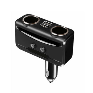 Car Cigarette Lighter Socket Splitter 12V-24V Power Adapter Dual USB Car Charger Voltmeter LCD