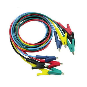 P1024 5 Colours 100CM 15A Double-ended Clips Cable Alligator Testing Probe Lead Wire