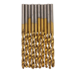 50pcs Titanium Coated High Speed Steel Twist Drill Bit1/1.5/2/2.5/3mm Twist Drill BitWoodworking