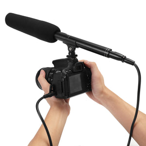 Arimic Professional Shotgun Interview Directional Condenser Microphone for DSLR DV Camcorders Video