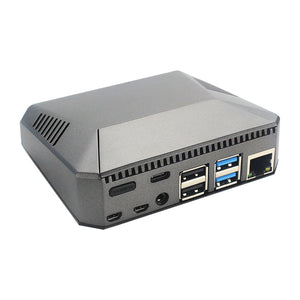 Caturda C2157 Grey Aluminum Alloy Full Metal Cover With Cooling Fan On&Off Switch Argon for Raspberry Pi 4B