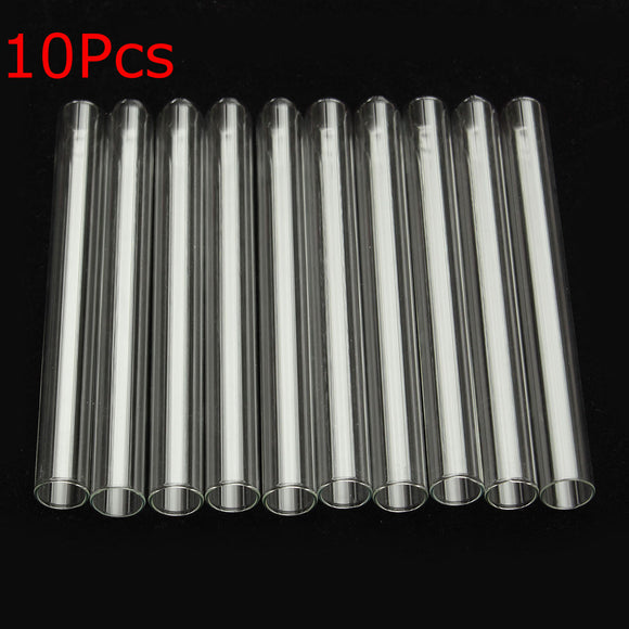 10Pcs 14x145mm Transparent Glass Test Tube U-shaped Bottom Lab Supplies