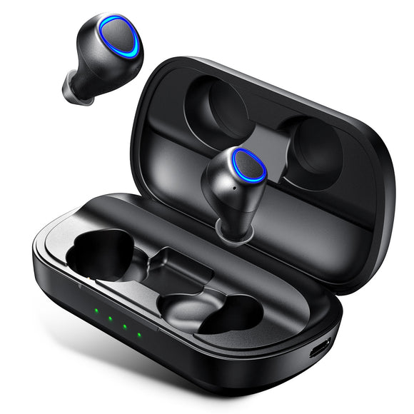 [bluetooth 5.0] ANOMOIBUDS TWS Wireless Earbuds 10W QI Wireless Charging 2600mAH DSP Noise Cancelling IPX7 Waterproof Bilateral Call Earphone