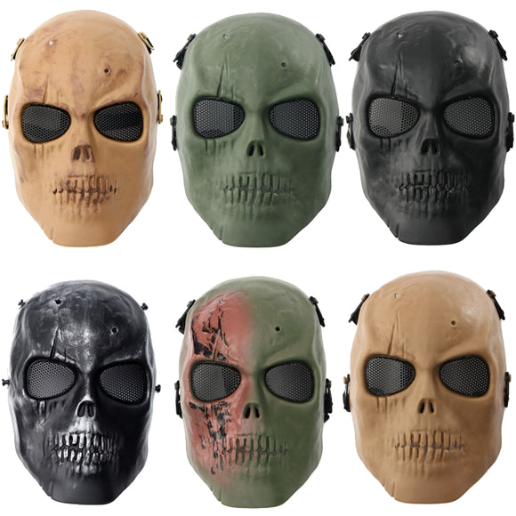 Tactical Airsoft Full Face Protective Skull Mask Paintball CS War Game