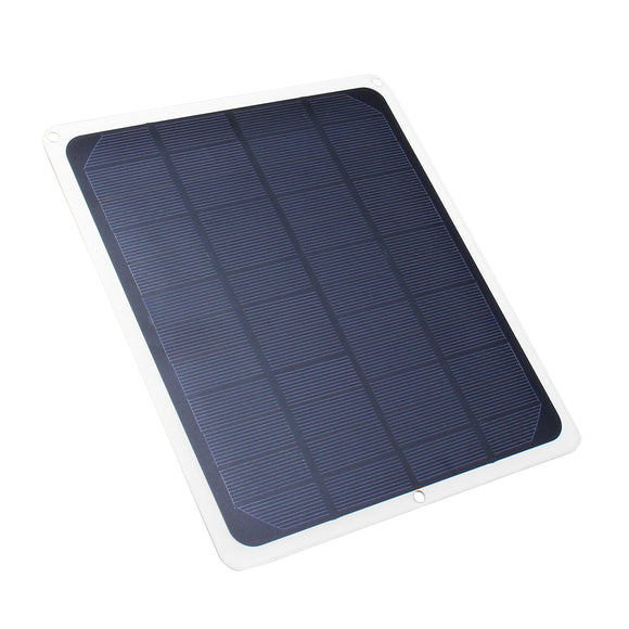 12V/5V 7W Monocrystalline Silicon Portable Outdoor Solar Panel with USB Output & DC Alligator Clip