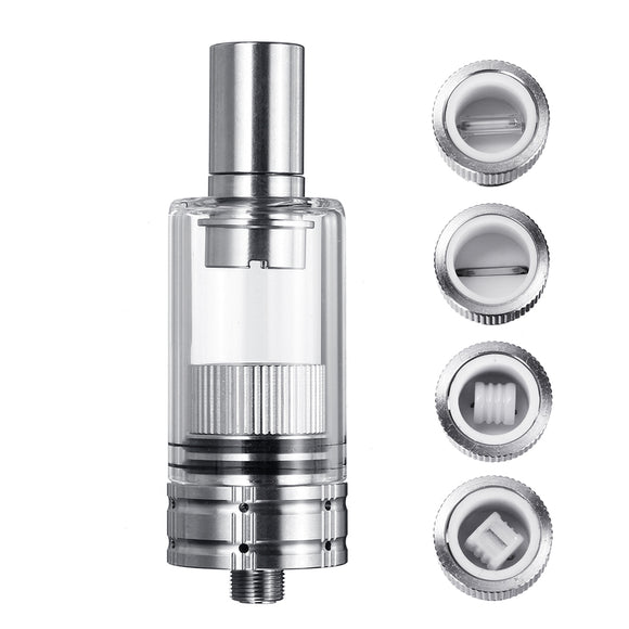 Longmada Mr.Bald 3 Atomizer B/C/D/E Wax Tank Glass Dry Herb 510 Threaded co2 Atomizer Quartz Vaporizer