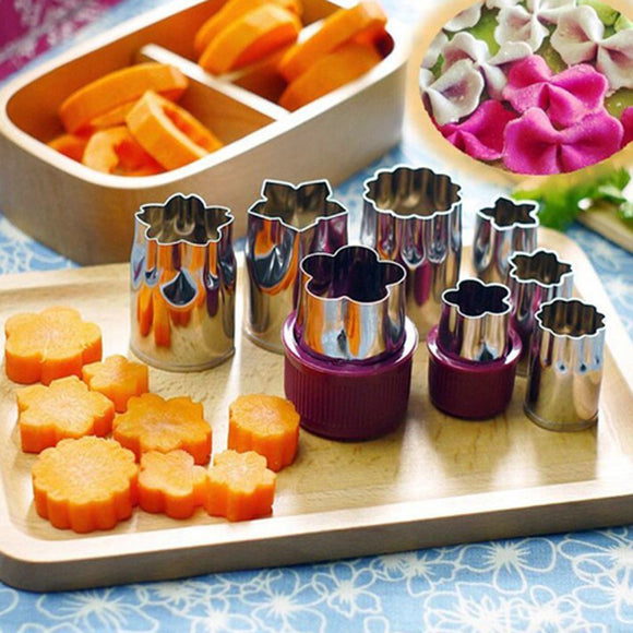 Stainless Steel DIY Biscuit Egg Cake Mold Sets Fruits Vegetables Cutter Multifunction Kitchen Tools