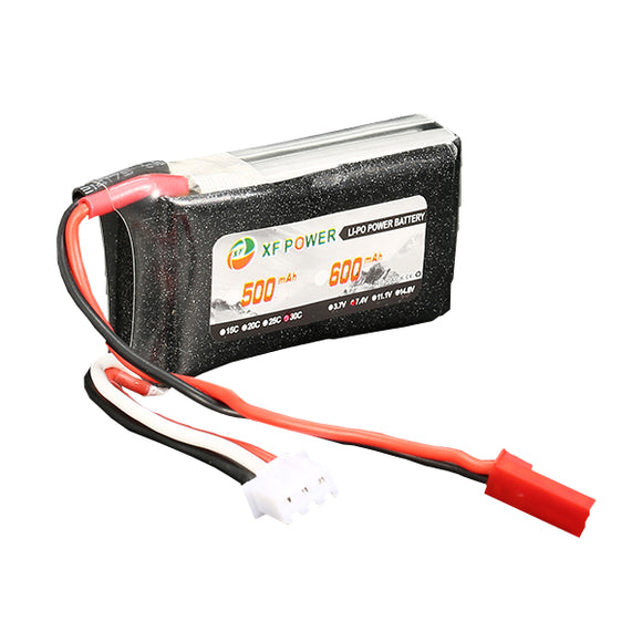 XF Power 7.4V 600mAh 2S 30C Lipo Battery JST Plug