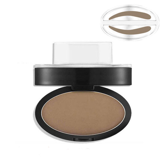 Grey Brown Stamp Seal Eyebrow Powder Makeup Brow Waterproof Eye Cosmetic Tool