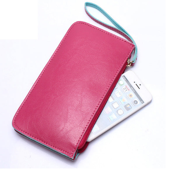 Women Ultrathin Card Holder Wallets Purse Wristlet Wallet Purse Card Bag