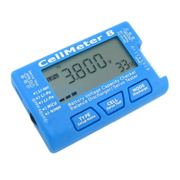 AOK CellMeter 8 Multifunctional Digital Battery Capacity Servo Checker Tester 2S-8S