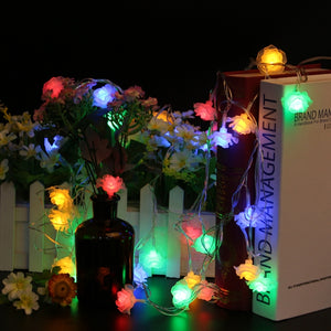 5M 40LEDs 8 Modes Rose Flower Indoor Outdoor Fairy String Light for Christmas Patio AC220V