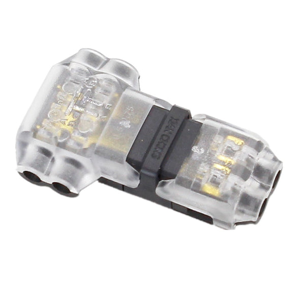 10PCS 2 Pin Transparent T Type Quick Connector No Welding Wire Terminal Block for LED Strip Light