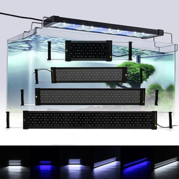 7.4W 45LED Aquarium Fish Tank Light Full Spectrum Lamp with Extendable Brackets AC100V-240V