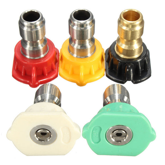 5pcs 2.0 GPM High Pressure Washer Spray Nozzles Tips For High Pressure Cleaner Watering Tools