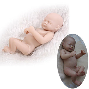 10 Full Vinyl Girl Newborn Baby Lifelike Dolls Reborn Dolls Baby Unpainted Toys"