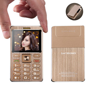 SATREND A10 1.77 Inch 480mAh bluetooth GSM Metal Fuselage Ultra Thin Mini Card Phone