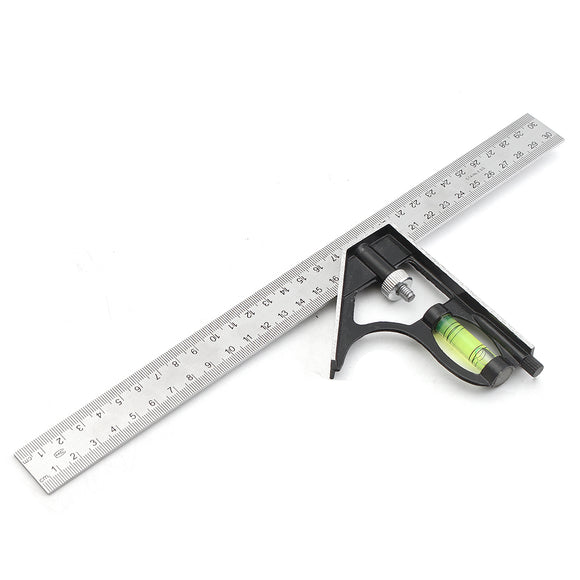 Adjustable 300mm Engineers Combination Square Set Right Angle Guide