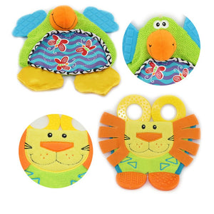 Kids Baby Infant Teether Soft Appease Towel Bite Play Mat Calm Play Mat Developmental Doll Plush Toy