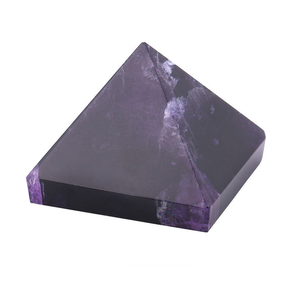 Reiki Energy Charged Amethyst Pyramid Crystals Natural Healing Home Decor 30mm