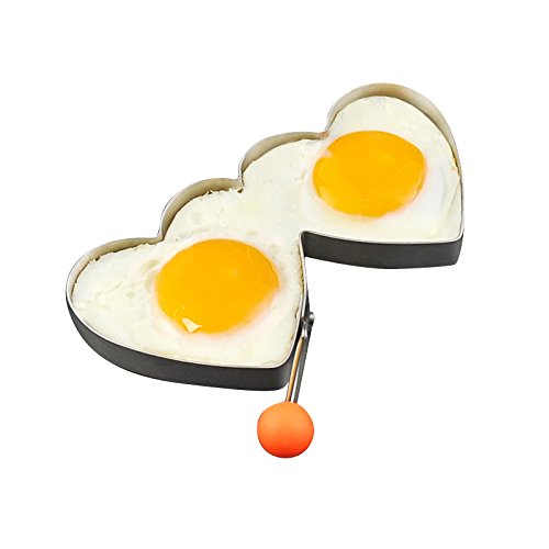 KCASA KC-ER096 Stainless Steel Heart Shape Fried Egg Mold Pan Cake Omelette Ring Kitchen Tools