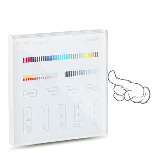 Mi Light Battery Powered B4 4-Zone RGB+CCT Smart Panel RF Controller For LED Strip Light Lamp Bulb