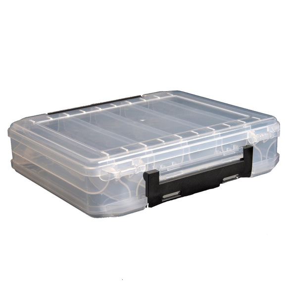 LEO Transparent Double Sides Fishing Lures Box PVC 10 Compartments Case