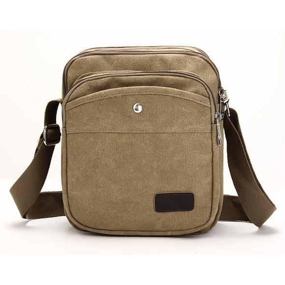 LONGWEI Men Women Canvas Causal Crossbody Bag Capacity Multifunction Shoulder Bag