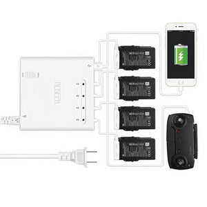 6-in-1 Multi Battery Charger Intelligent Charging Hub Full/Storage Charge Mode for DJI Mavic Air