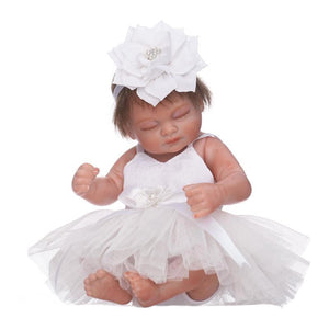 NPK 10inch Reborn Baby Doll Vinyl Handmade Lifelike Neborn Girl Toy