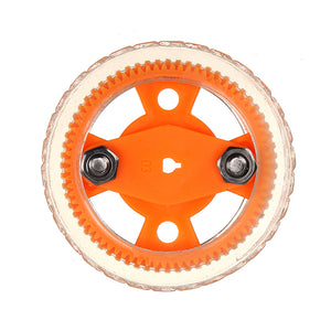 47*12mm Yellow Wear Resistant Rubber Wheels for N20 Geared Motor