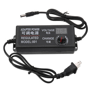 AC DC Adjustable Power Adapter Supply Plug 3-24V 2A 48W Speed Control Volt Display