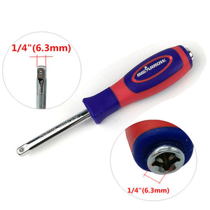 1/4inch Socket Wrench Driver Standard With Internal 1/4 Female End Attachment Extension 150mm CR-V"